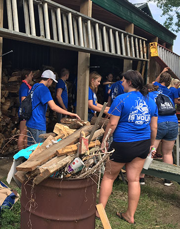 leadership in action at campsite